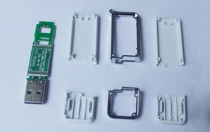 U盘加密外壳注塑加工案例W61 量产制作加密u盘